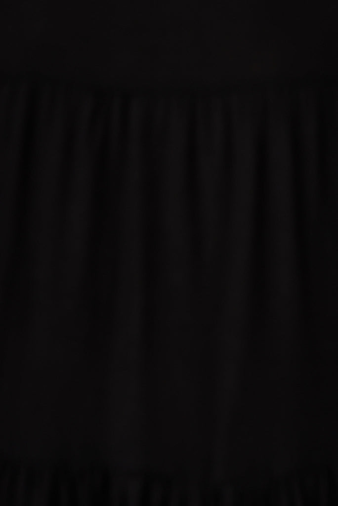 Pearsona Shirt Dress In Black Linen Blend - fabric