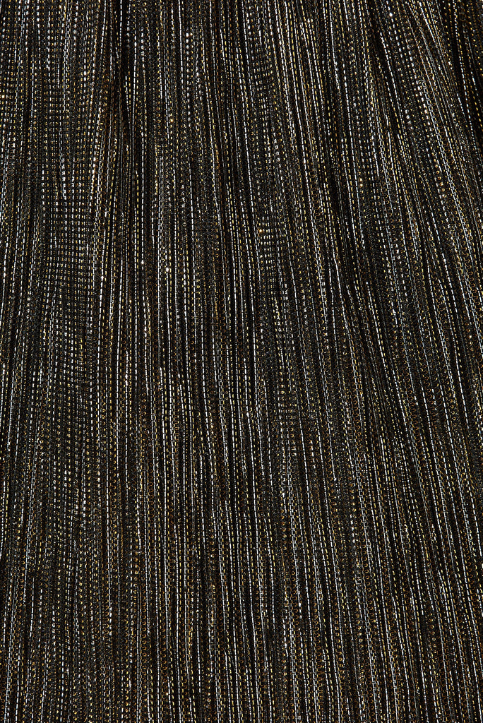 Osha Midi Dress In Gold Lurex - fabric