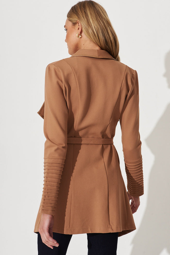Lynda Jacket In Tan - back