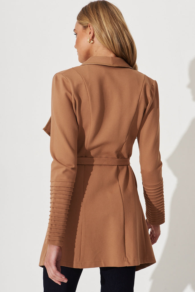 Lynda Jacket In Tan - back