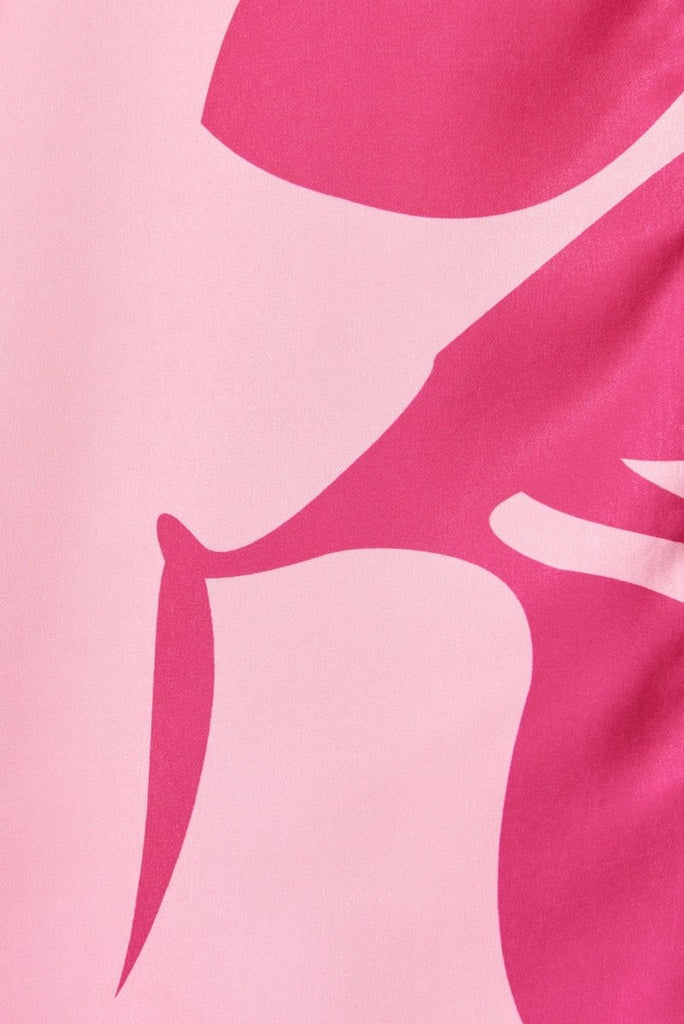 Callia Shirt In Pink With Fuchsia Print - St Frock (Dev)