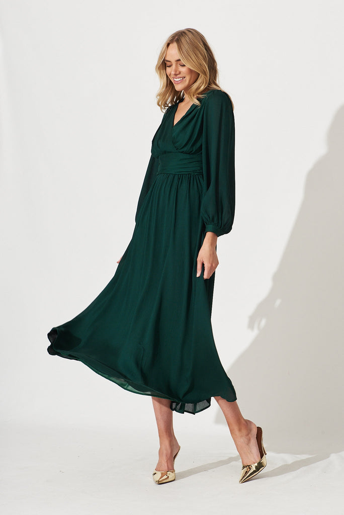 Grenada Maxi Dress In Emerald - full length