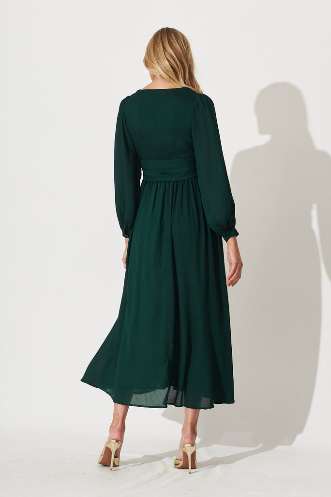 Grenada Maxi Dress In Emerald - back
