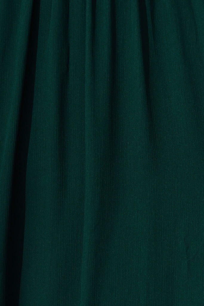 Grenada Maxi Dress In Emerald - fabric