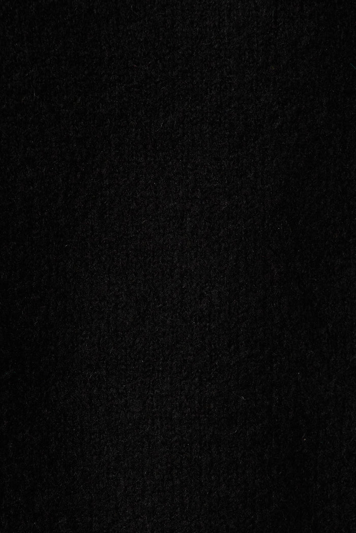 Medina Knit Cardigan In Black Wool Blend - back