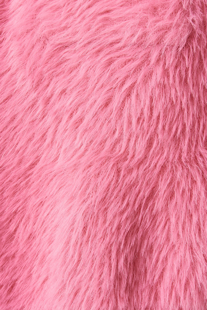 Lovey Dovey Knit Cardigan In Fuchsia Wool Blend - fabric