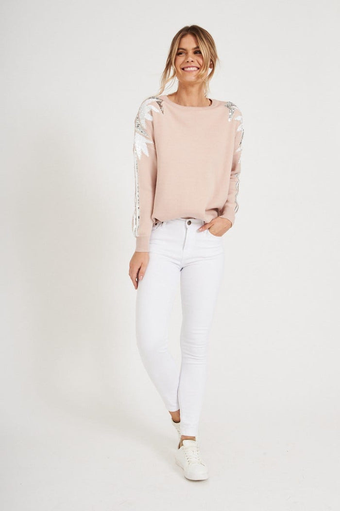 Brooklyn Mid Rise Jeans In White Denim - St Frock (Dev)