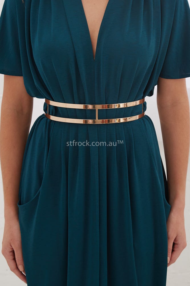 August + Delilah Out Of Orbit Belt In Gold - St Frock (Dev)